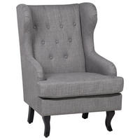 SESSEL Polsterbezug grau Alta - Schwarz/Grau, Textil (72/100/78cm) - Beliani