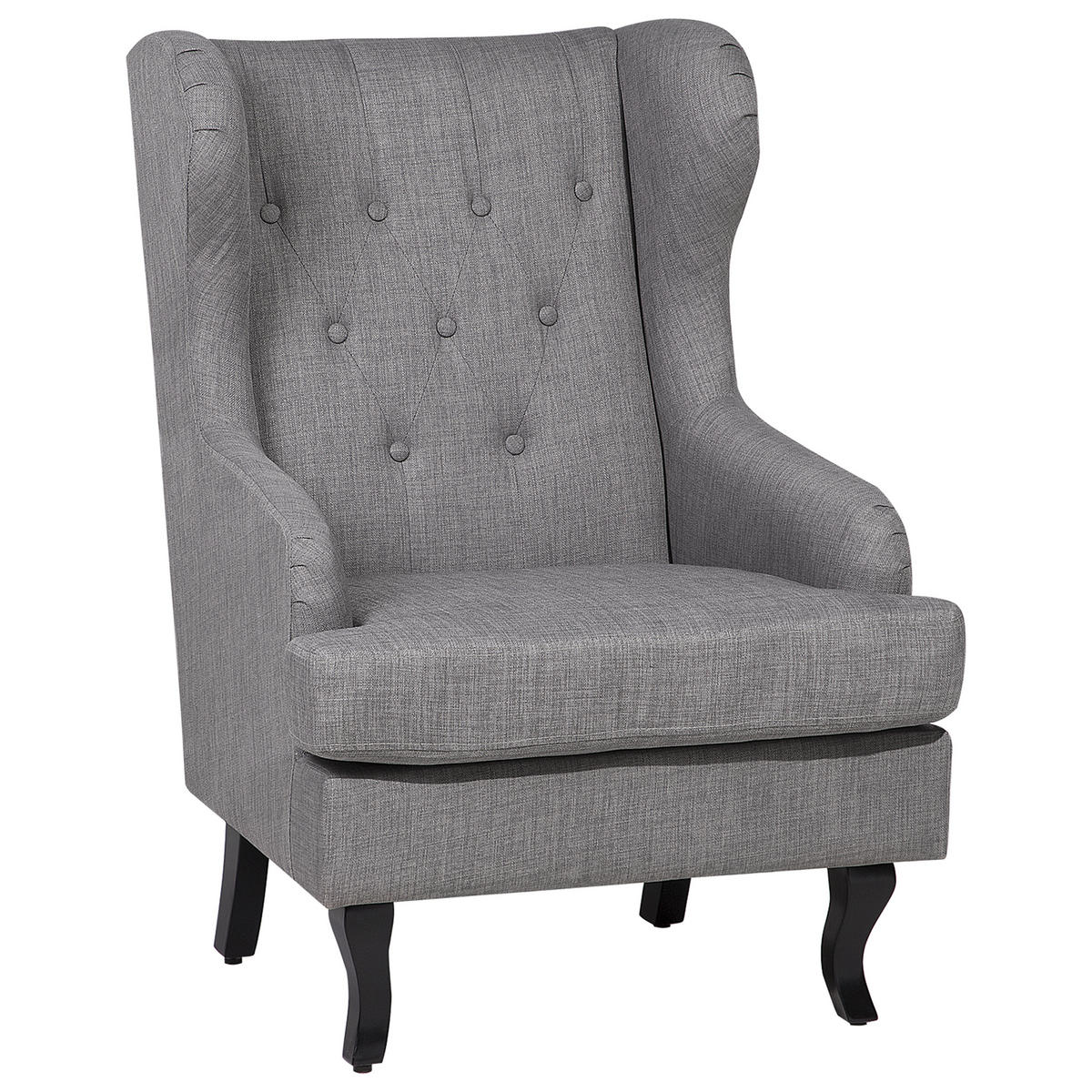 SESSEL Polsterbezug grau Alta - Schwarz/Grau, Textil (72/100/78cm) - Beliani