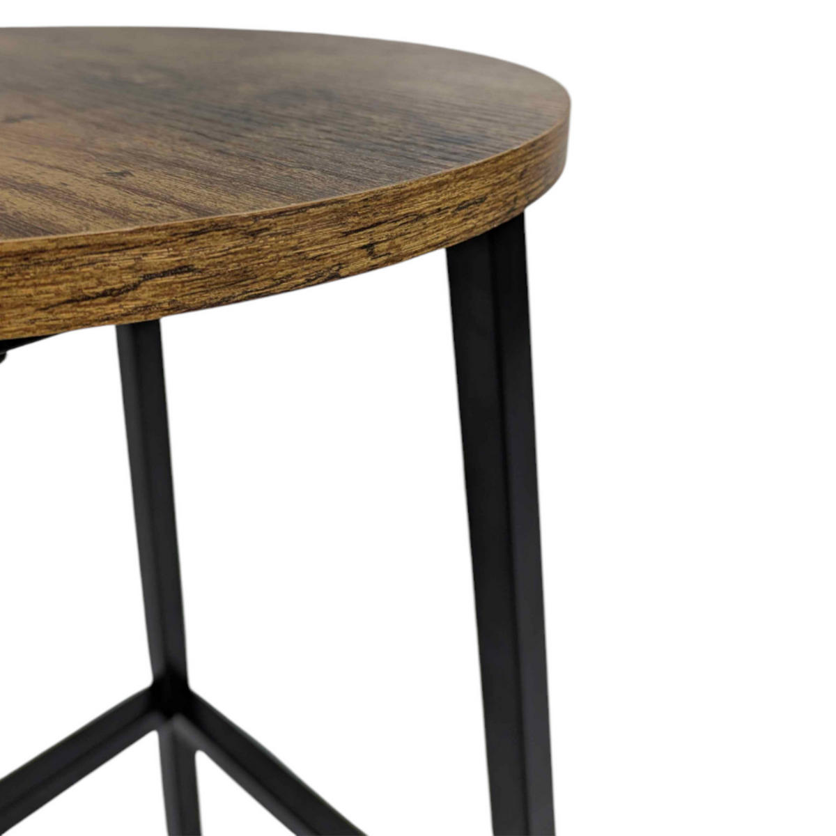 BARHOCKER 2er-Set Metall Dunkelbraun - Dunkelbraun, Holzwerkstoff (32/65/32cm) - Begryf