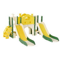 KINDERRUTSCHE 7 in 1 Indoor und Outdoor Babyrutsche mit schieber, Gelb - Gelb, Kunststoff (166/96/203cm) - GENKI LIVING