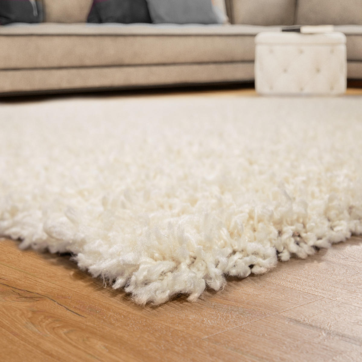 HOCHFLORTEPPICH 80/150 cm Sky 250 - Creme, Textil (80/150cm) - Paco Home
