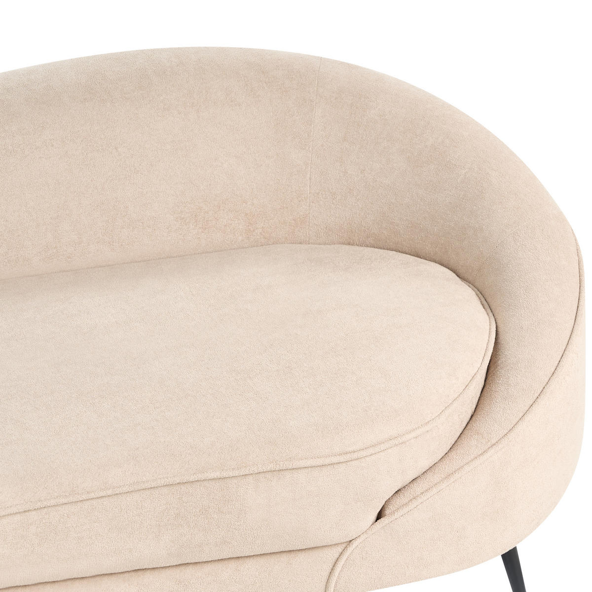 3-SITZER-SOFA Bouclé beige/schwarz Savar - Beige/Schwarz, Textil (183/69/84cm) - Beliani