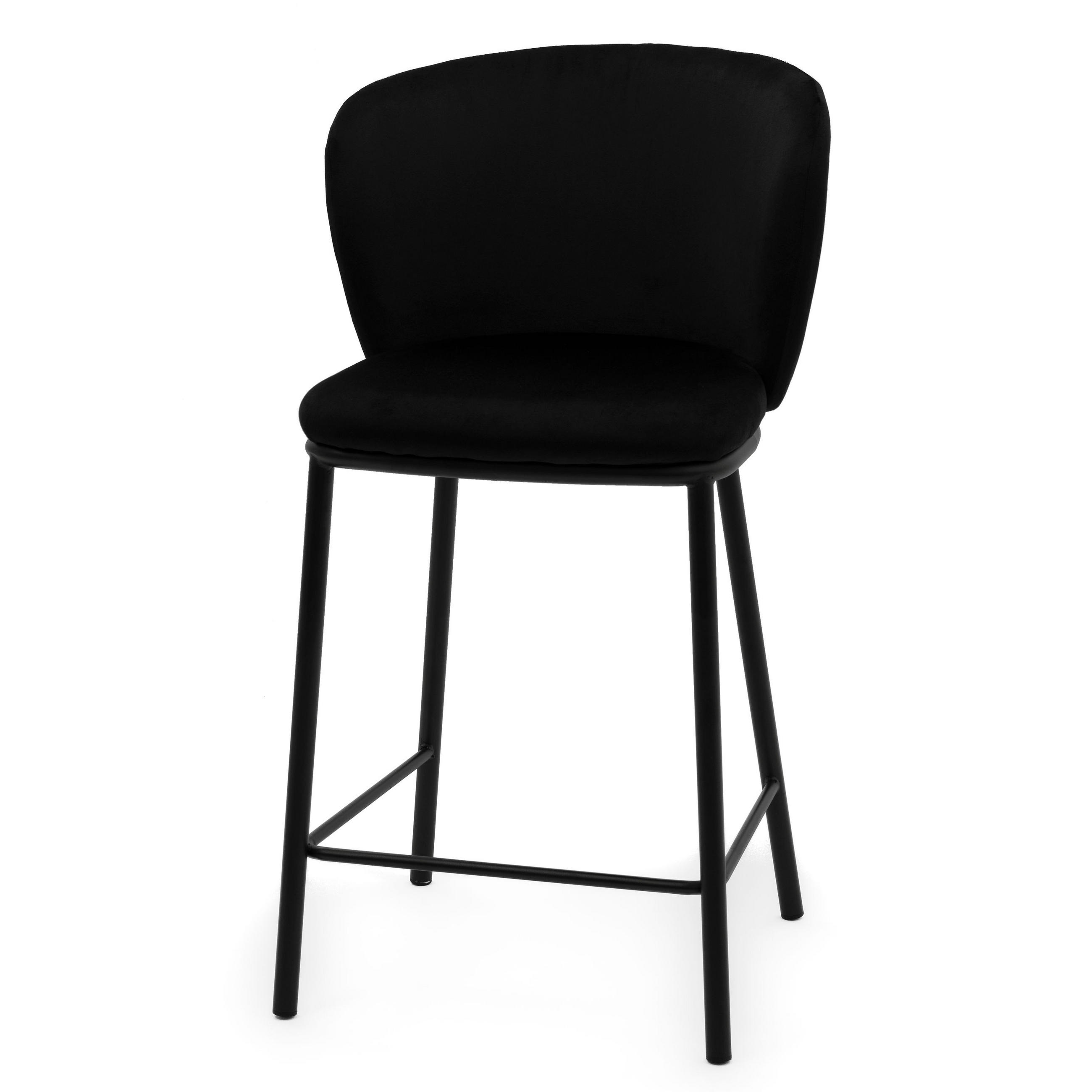 Thumbnail - NEW Home Barhocker, Schwarz, Textil, 55x94x57 cm, Esszimmer, Barmöbel, Barhocker