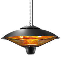 INFRAROTHEIZSTRAHLER Solaris Orbit,einfache Montage, 58 x 58 x 32 cm,schwarz - Schwarz, Metall (58/32/58cm) - tectake