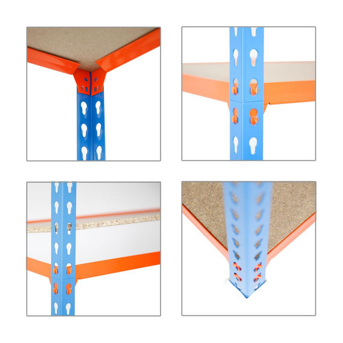 ECKREGAL Small Muli HxBxT 90 x 90 x 50 cm 3 Fachböden Fachlast 200 kg Blau-Orange - Gelb, Metall (90/90/50cm) - PROREGAL