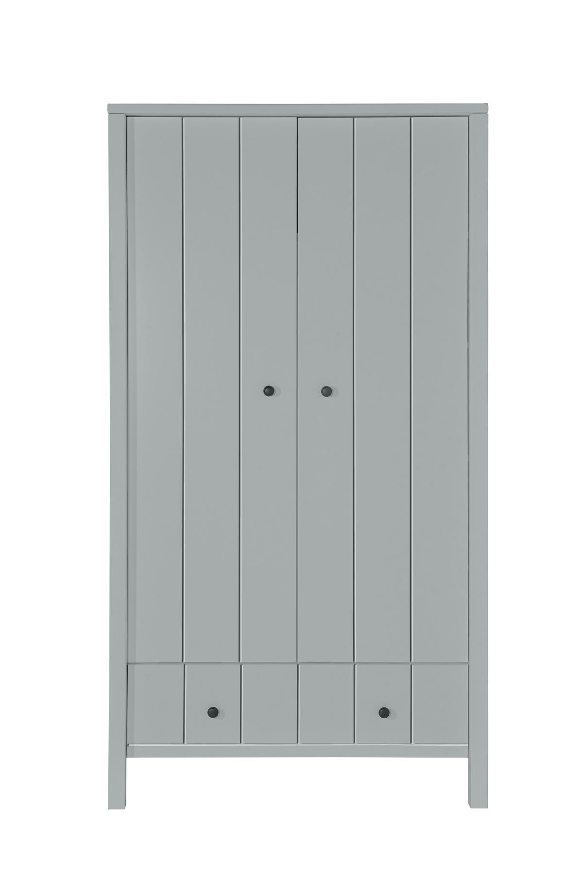 KINDERKLEIDERSCHRANK Allpin_2, 2-türig – ideal für das Kinderzimmer - Grau, Holzwerkstoff (102/190/55cm) - RAUMHIRSCH FURNITURE