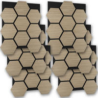 AKUSTIKPANEELE Sonic Shield, je 76 x 62 x 1,8 cm, Größe flexibel anpassbar, Eiche dunkel - Wildeiche, Holz (62/1.8/76cm) - tectake