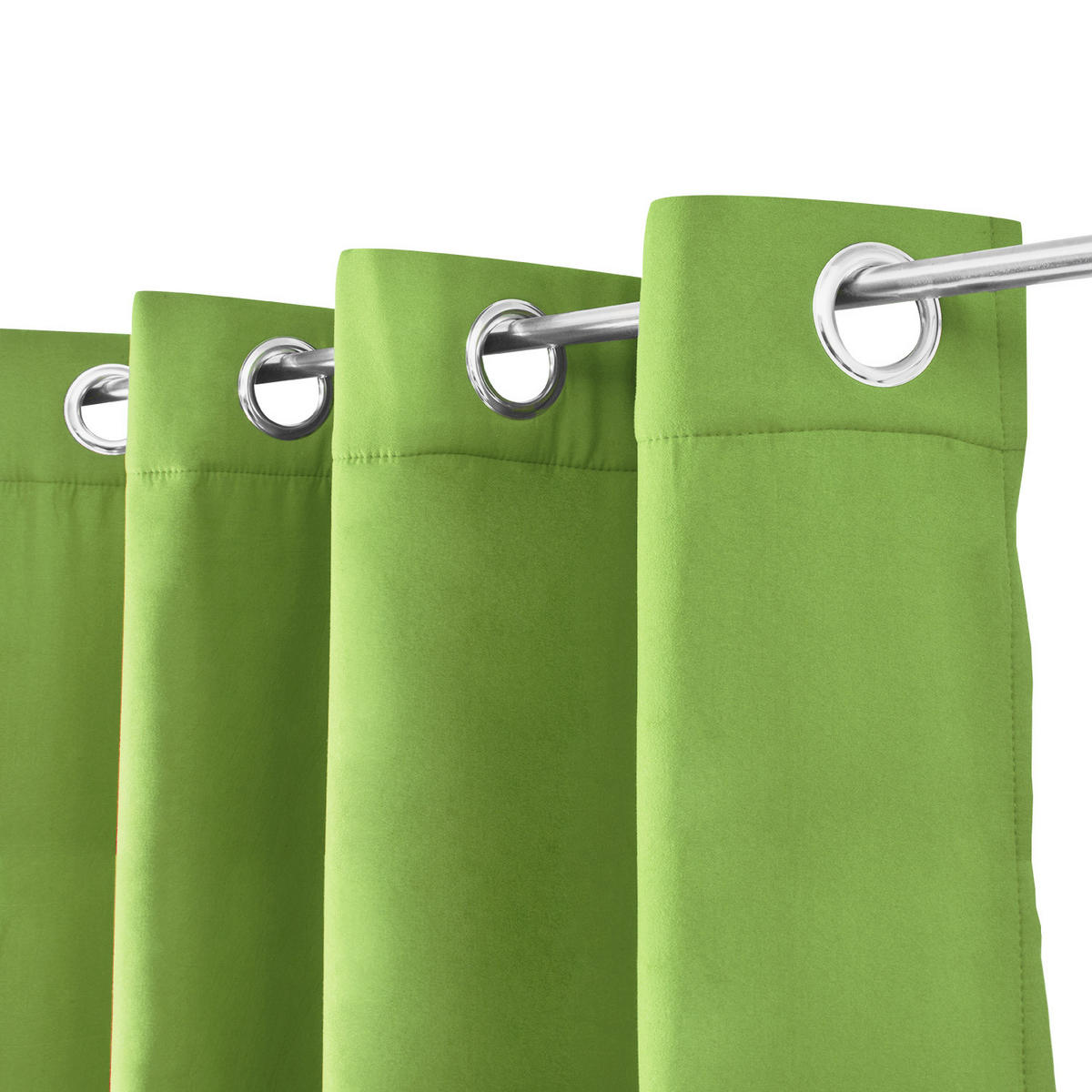 VORHANG Amelie TO mit Öse 140x245cm Grün (2tlg) - Grün, Textil (140/245/1cm) - Beautissu 