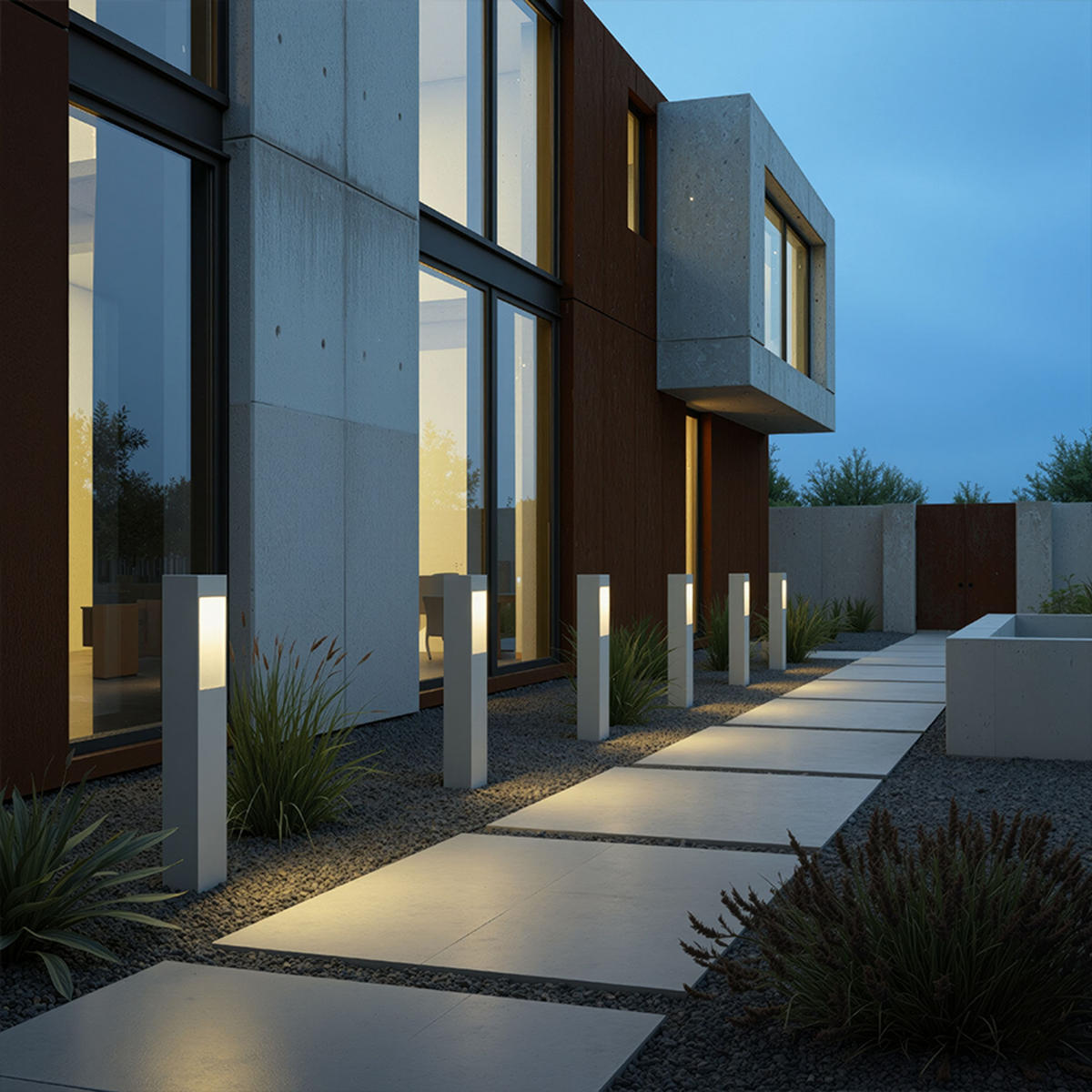 AUSSENLEUCHTE TORIN 60 Lichtgrau 7 W IP65 - Grau, Metall (75/85/60cm) - Rendl