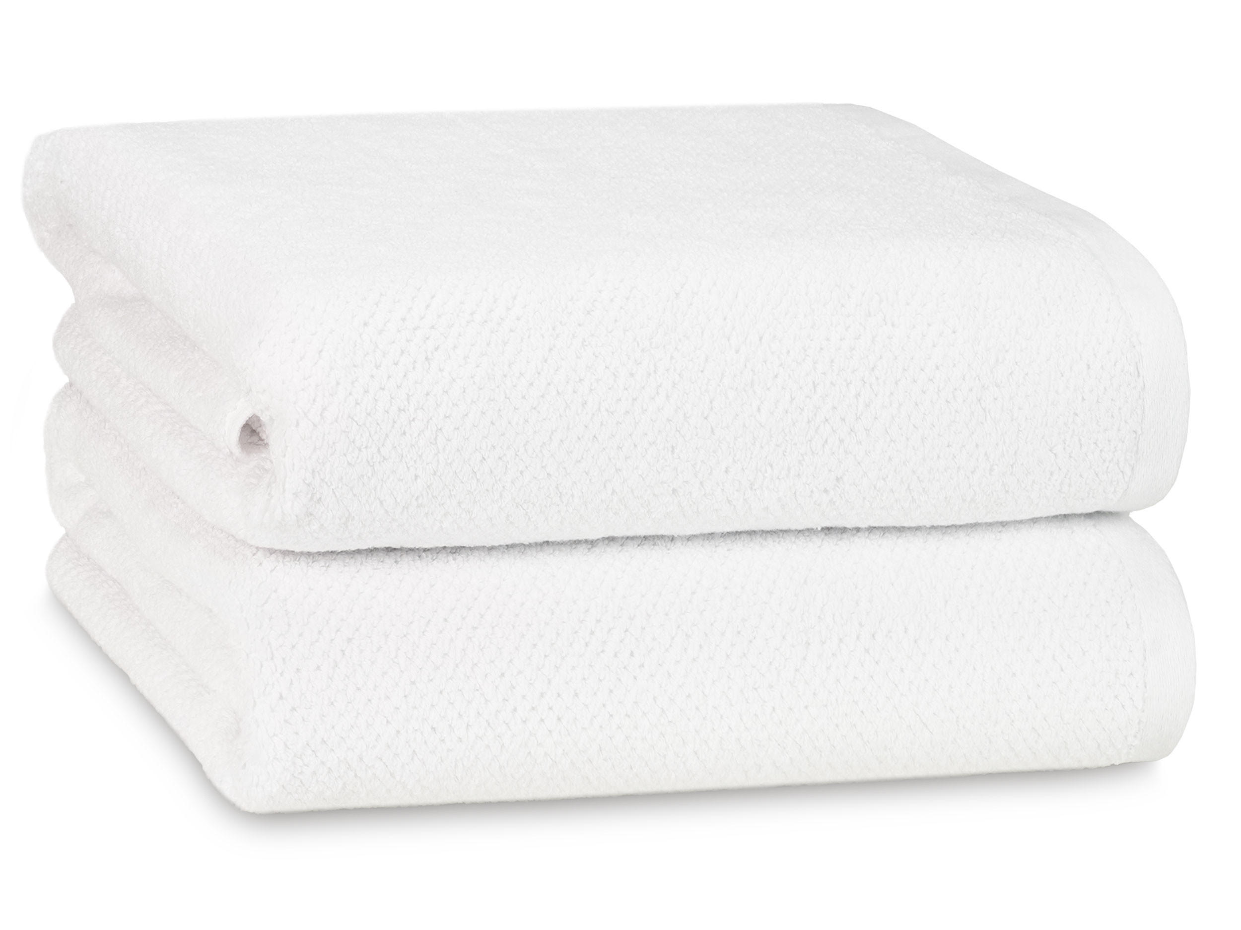 DUSCHTÜCHER, 2er-Set, 70x140 cm, 100% Baumwolle, Weiß - Weiß, Textil (70/140cm) - Zollner