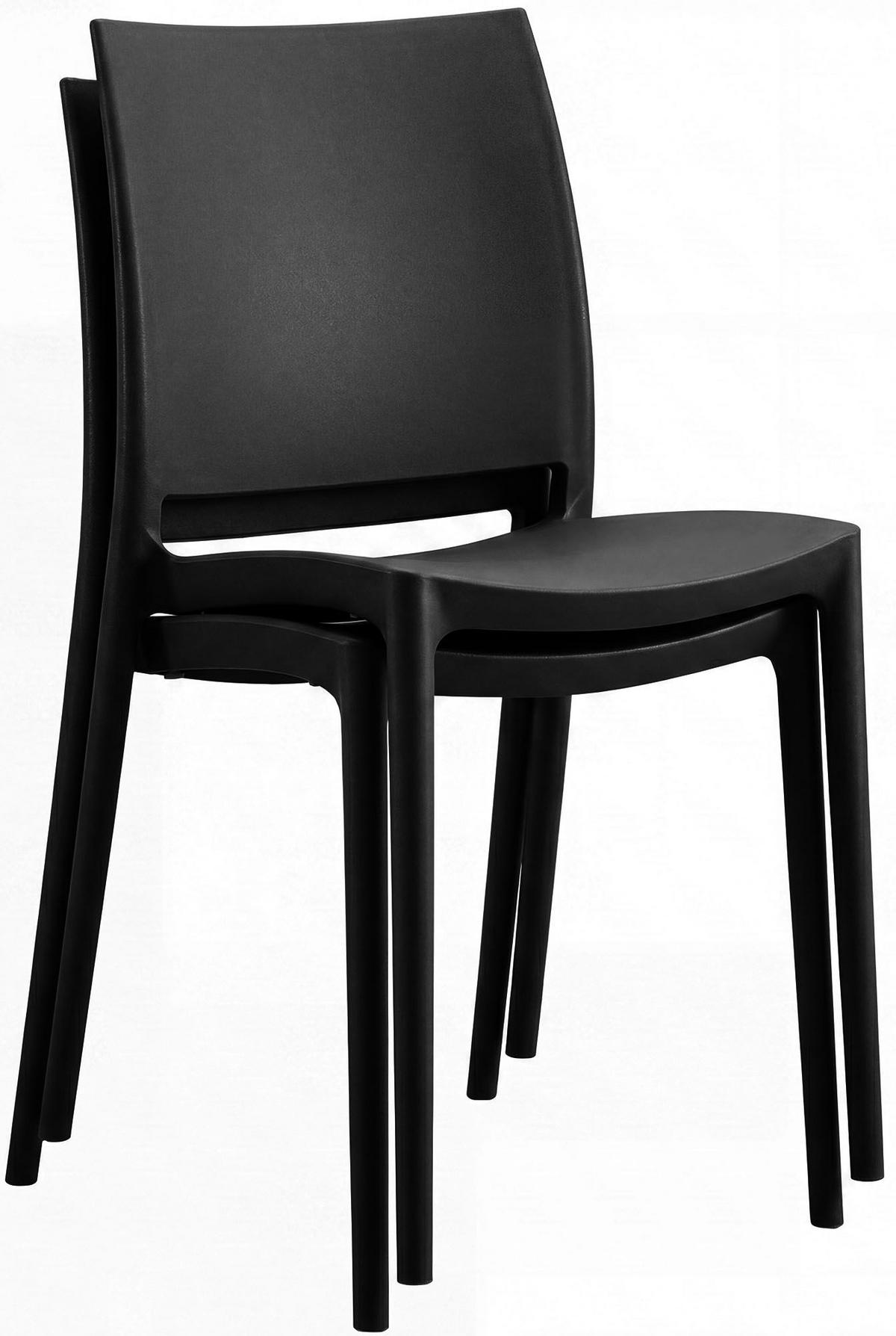 GARTENMÖBEL-SET Greta 2 Stühle 156x72x81cm Kunststoff Schwarz Balkonset - Schwarz, Kunststoff - DELUKE