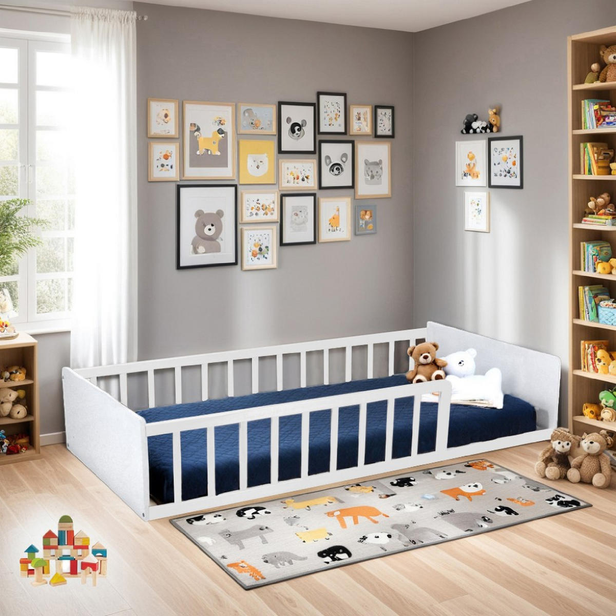 BETT PILOU mit Lattenrost/ Kinderbett 90x190 - Weiß - Weiß, Holz (90/190cm) - Weber Industries