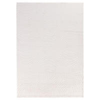 TEPPICH Flur 3D-Effekt Pflegeleicht Waschbar Wohnzimmer OEKO-TEX Creme 200x290 cm Gekettelt – ILLER - Beige, Textil (200/290cm) - KADIMA DESIGN