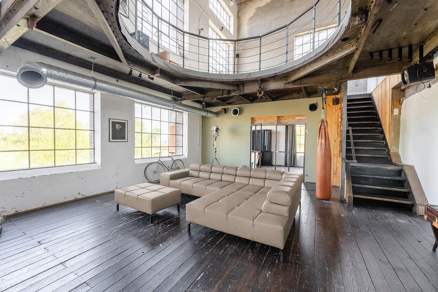 ECKSOFA NELSON Grau Leder Relaxfunktion - Schwarz/Grau, Leder/Metall (321/216cm) - KAWOLA