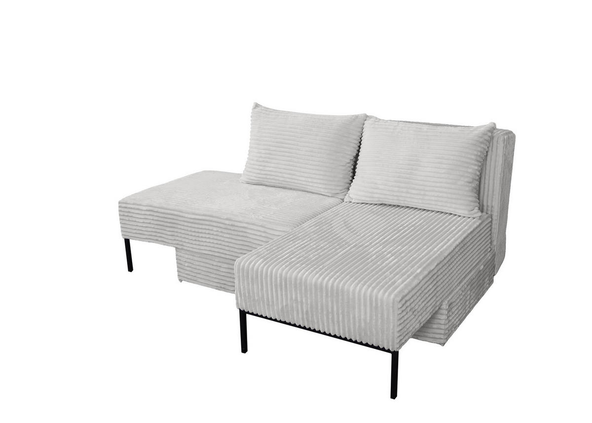 ECKSOFA Mit Schlaffunktion MOOKA 4in1-Multifunktions-System Stoff Velo Links Hellgrau - Hellgrau, Holz/Textil (145/160cm) - Kaiser Möbel