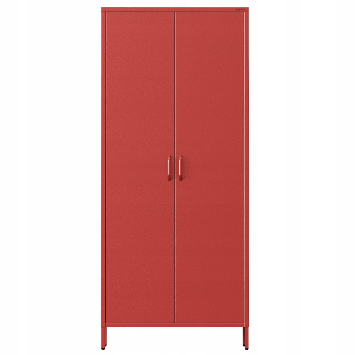 KLEIDERSCHRANK FLAVIO - Rot, Metall (80/185/45cm) - Jan Nowak