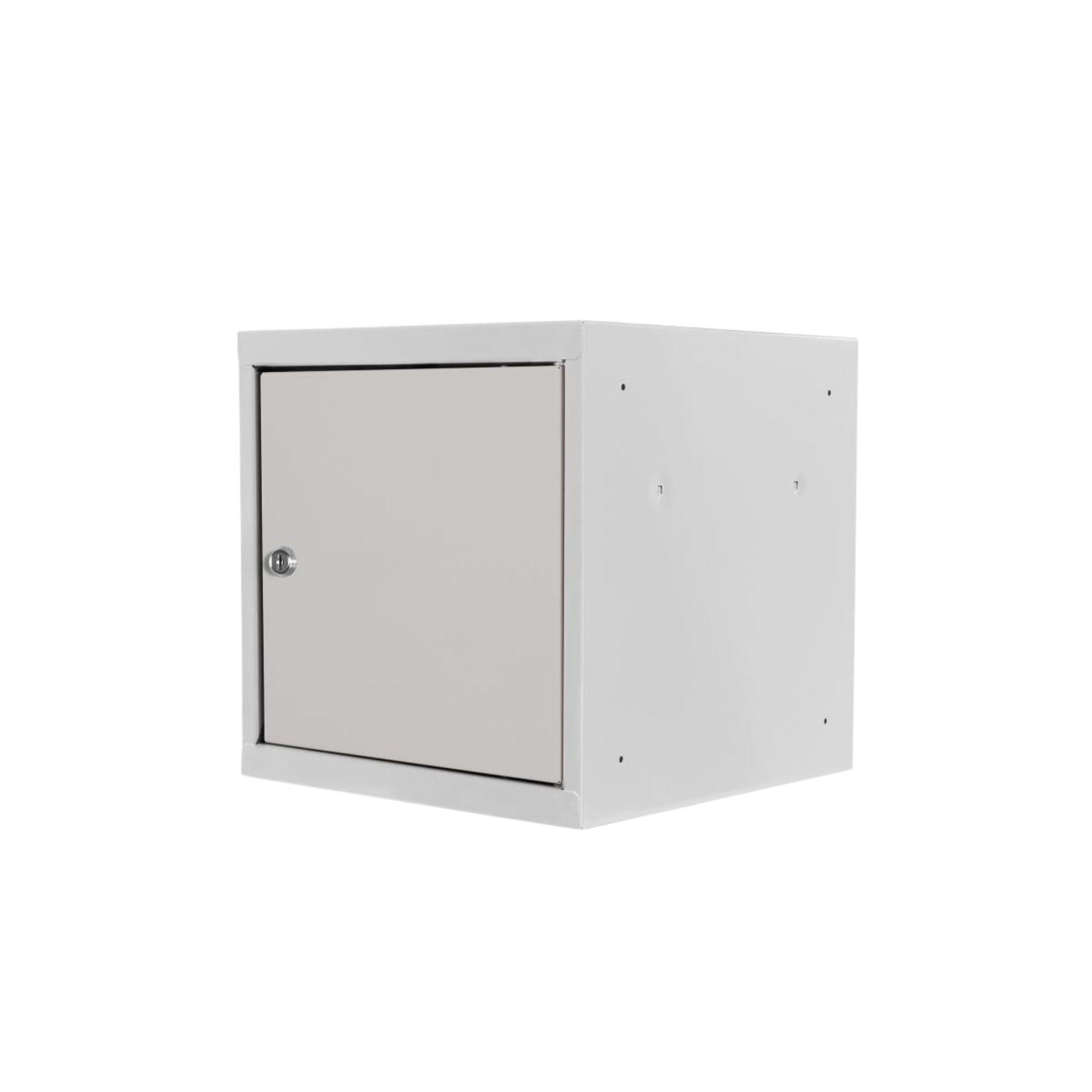 SCHLIESSFACHWÜRFEL Blocky mit Zylinderschloss + 2 Schlüssel 40x40x40cm Lichtgrau - Grau, Metall (40/40/40cm) - PROREGAL