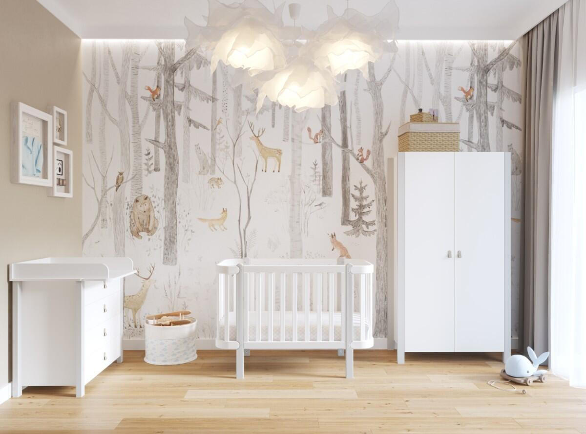 BABYBETT ETUDE Grau 67x125x89 cm - Grau, Holz - FURNLUX
