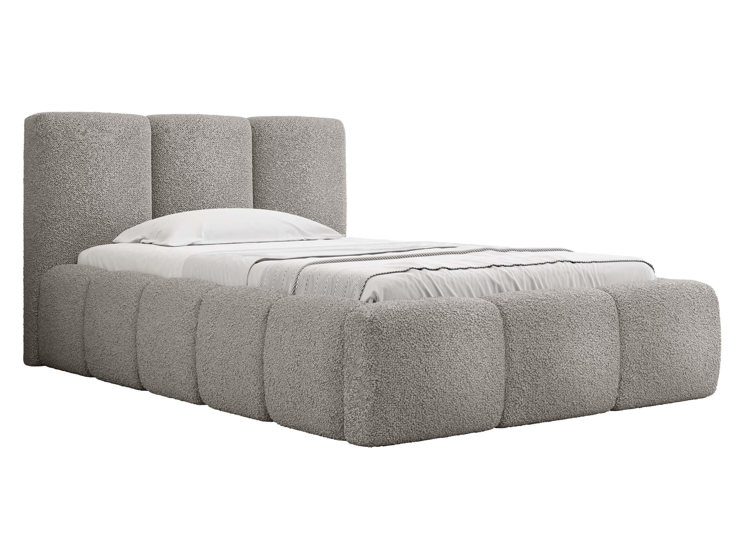 POLSTERBETT Kevson Boucle 90 - Grau, Holz (90/200cm) - MIRJAN24