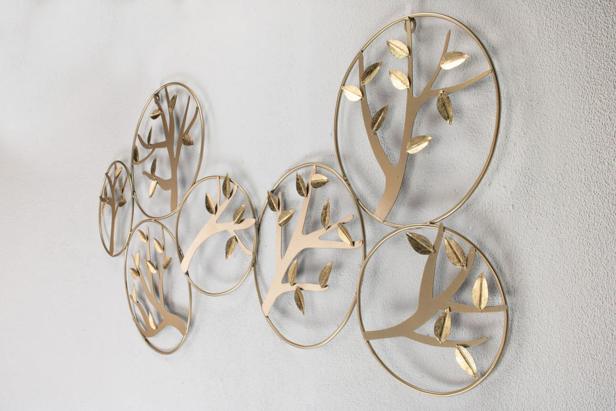 WANDDEKO Gold 120/60 cm - Goldfarben, Metall (1.65/60/4cm) - KUNSTLOFT
