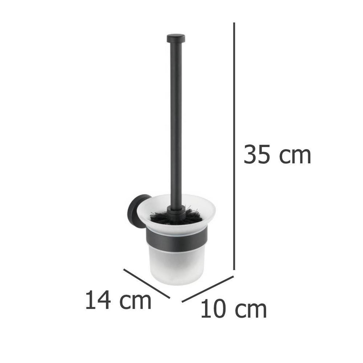 WC-BÜRSTE Bosio 14/10/35 cm - Schwarz, Metall (10/35/14cm) - Wenko