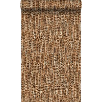 TAPETE Federn 53 cm x 10.05 m - Orange, Papier (53/1000cm) - Origin Wallcoverings