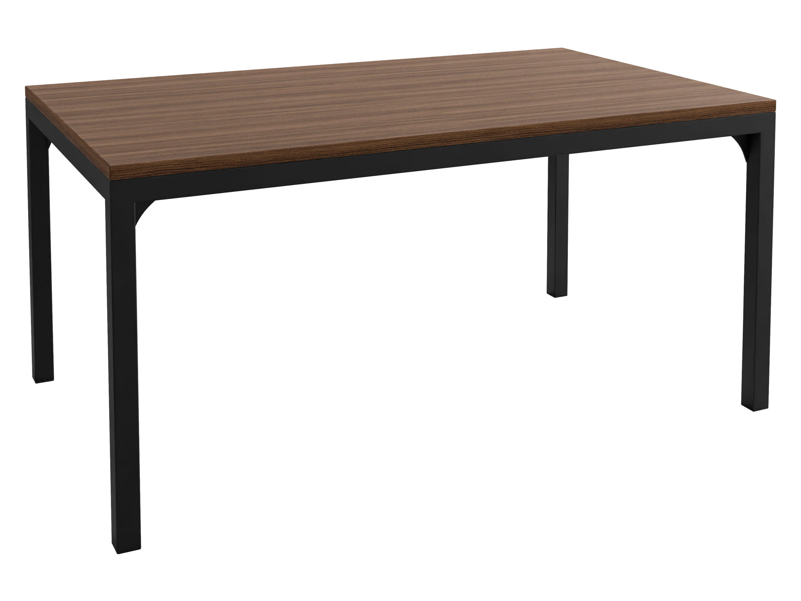 COUCHTISCH Mocca 1 - Nussbaumfarben/Schwarz, Holzwerkstoff/Metall (60/100/50cm) - MIRJAN24