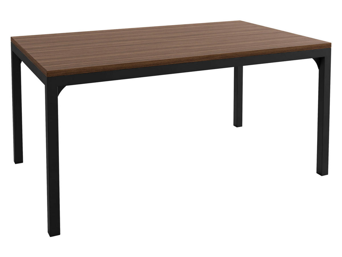 COUCHTISCH Mocca 1 - Nussbaumfarben/Schwarz, Holzwerkstoff/Metall (60/100/50cm) - MIRJAN24