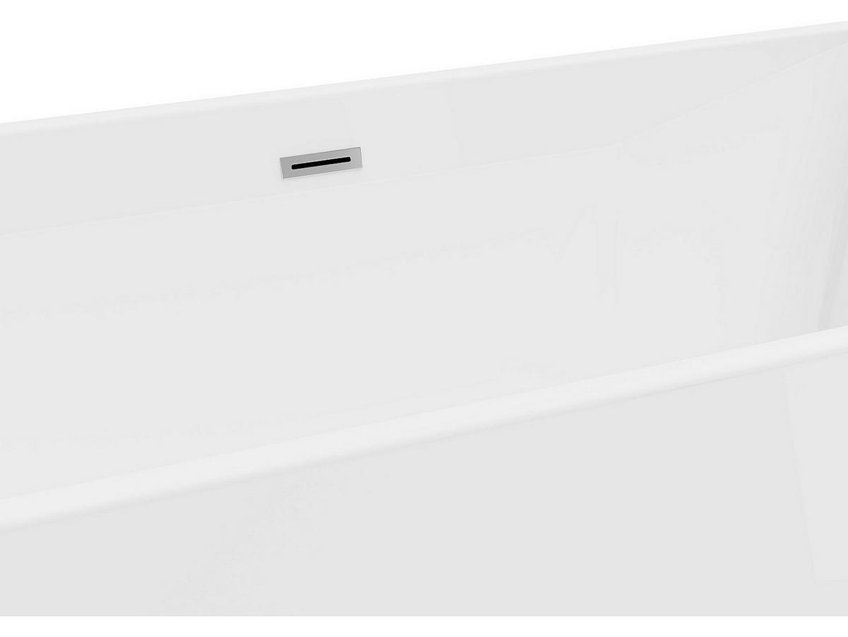 VORWANDBADEWANNE - 1 -Sitzer - Acryl - weiß - PIKAIA - Weiß, Kunststoff (170/58/80cm) - Vente-Unique