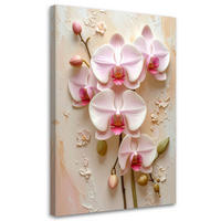 BILD auf Leinwand, Rosa Orchideen in einem zarten Blumenarrangement - Rosa, Textil (30/45cm) - Feeby