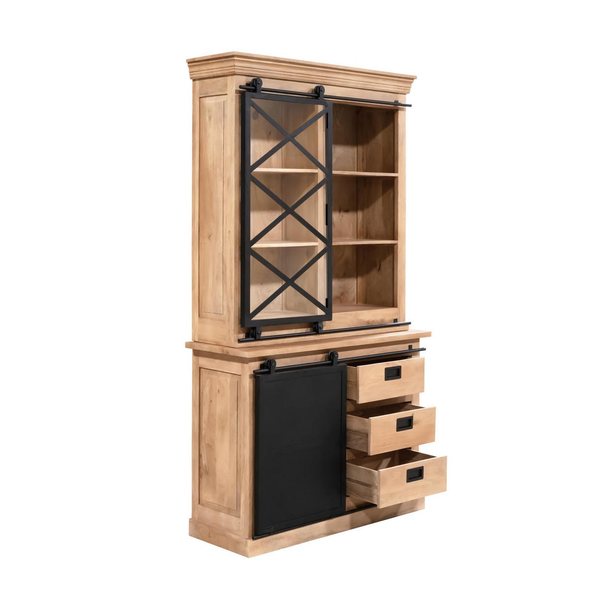 VITRINE Fresno Braun 45/120/220 cm - Braun, Holz (120/220/45cm) - Starfurn