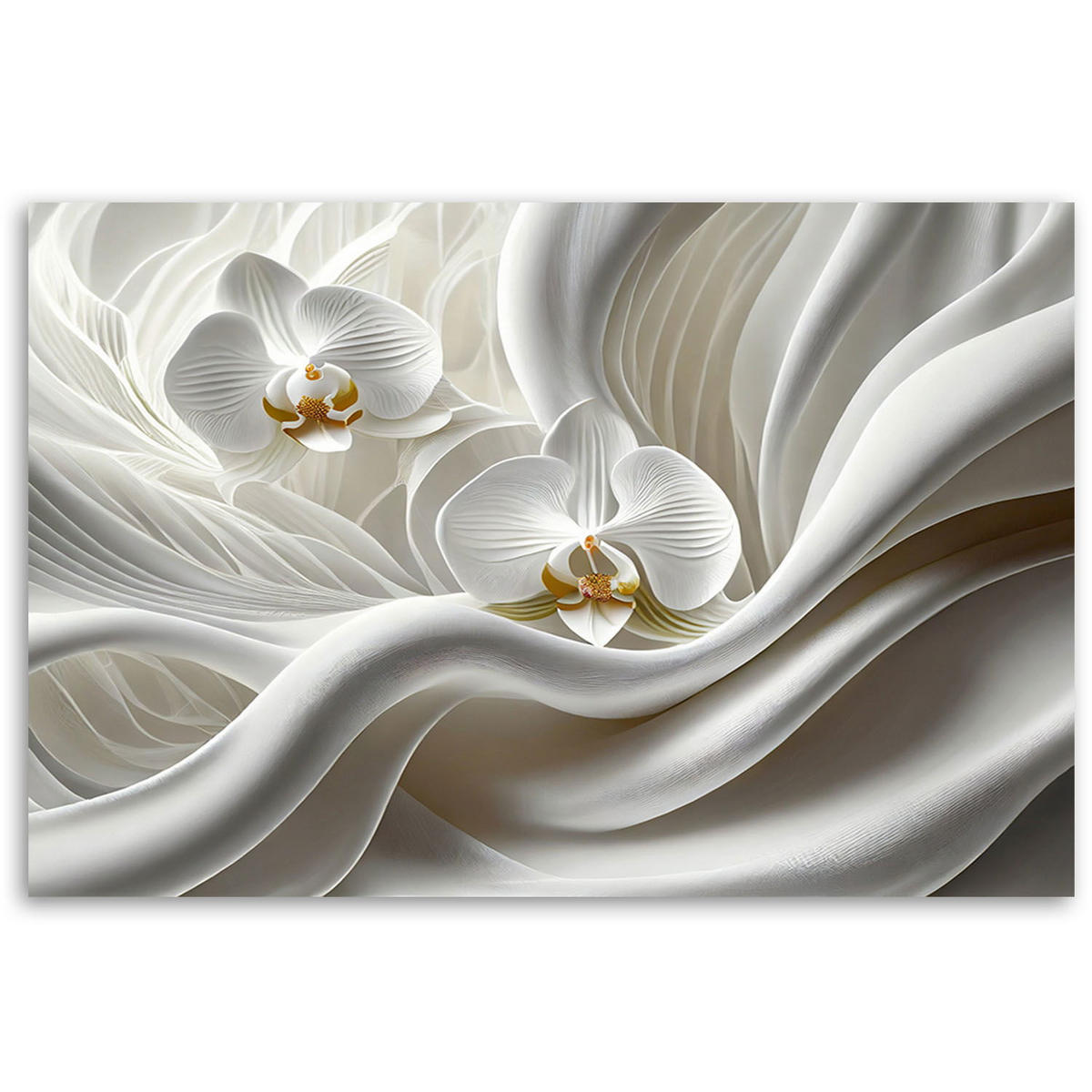 KUNSTDRUCK Weiß 100/70 cm - Weiß, Textil (100/70cm) - KUNSTLOFT