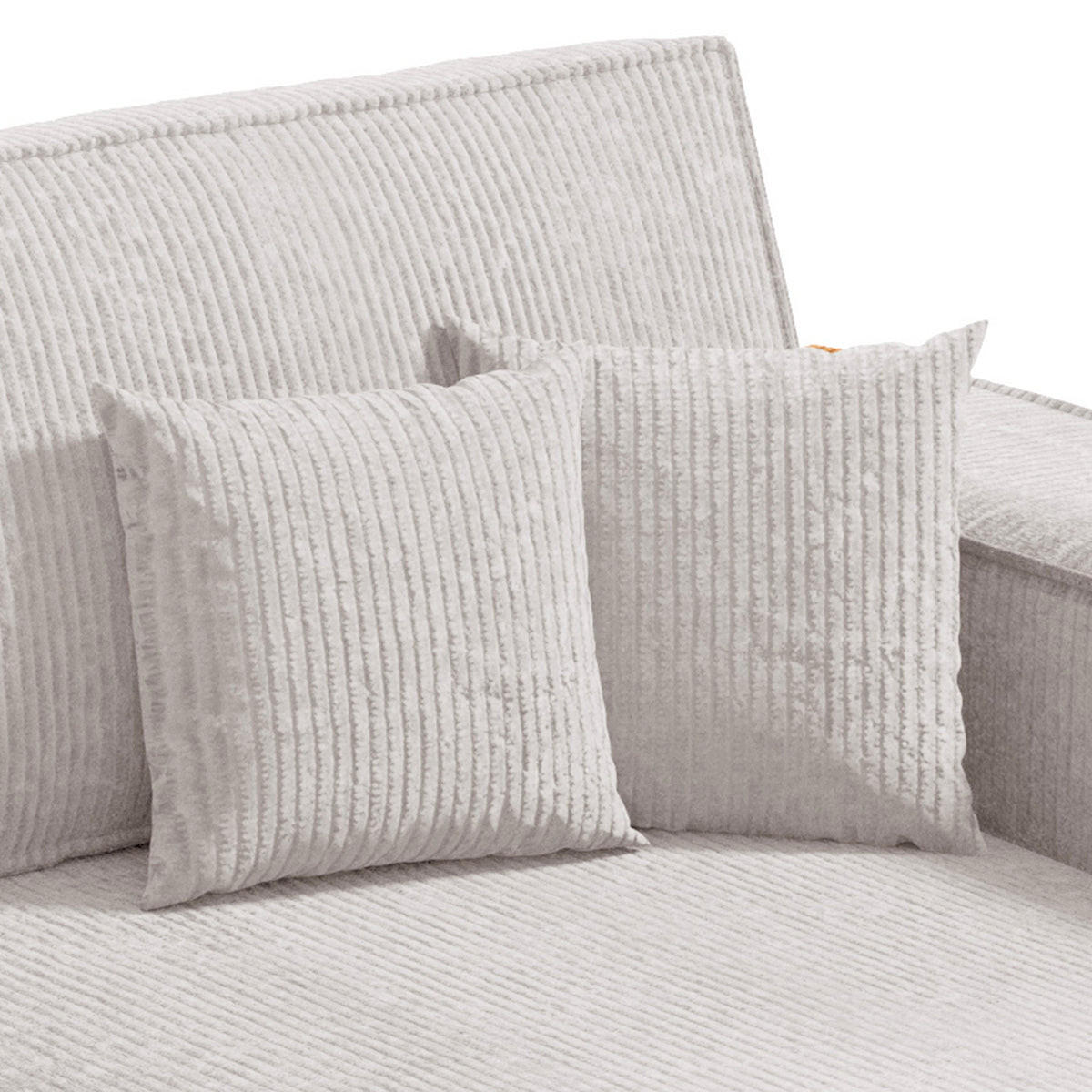 ECKSOFA Isaac 3 Sitzplätze Weiß - Weiß, Holz (257/148cm) - Petits-meubles