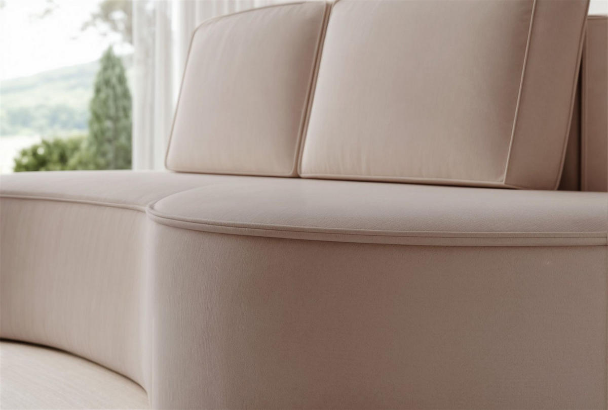 SOFA 3-sitzer Arlet In Stoff Riviera - Beige, Holzwerkstoff/Textil (234/88/101cm) - Fun Möbel