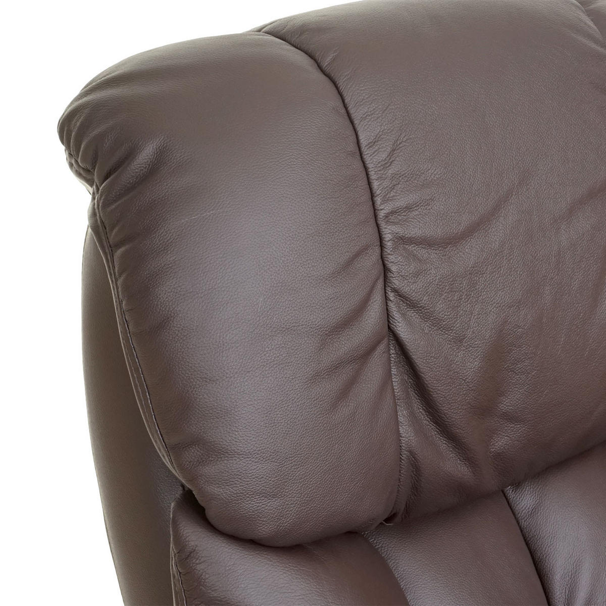 RELAXSESSEL XXL MIT HOCKER Braun - Braun, Leder (97/112/88cm) - MCA