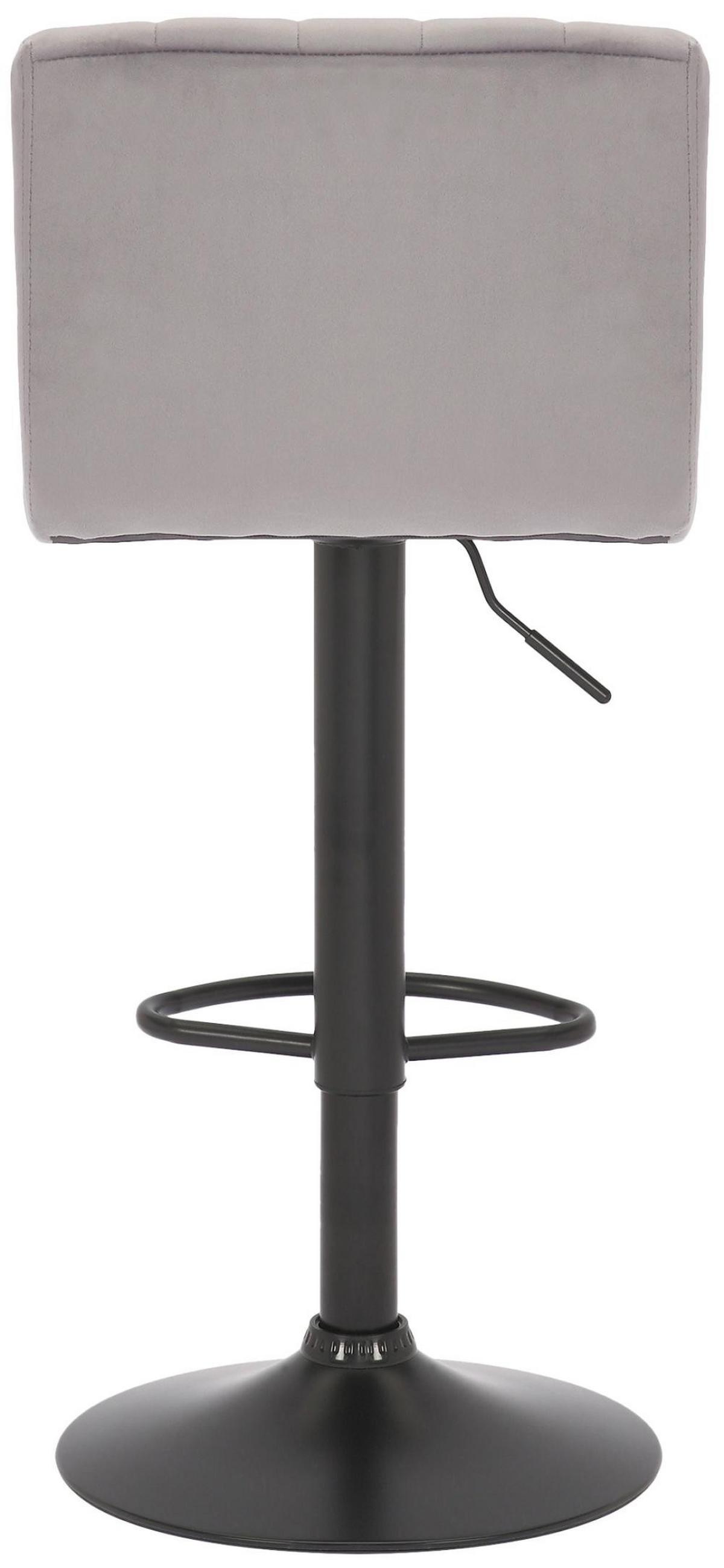 BARHOCKER 2er Set Samt grau - Grau, Textil/Metall (41/87/49cm) - CLP