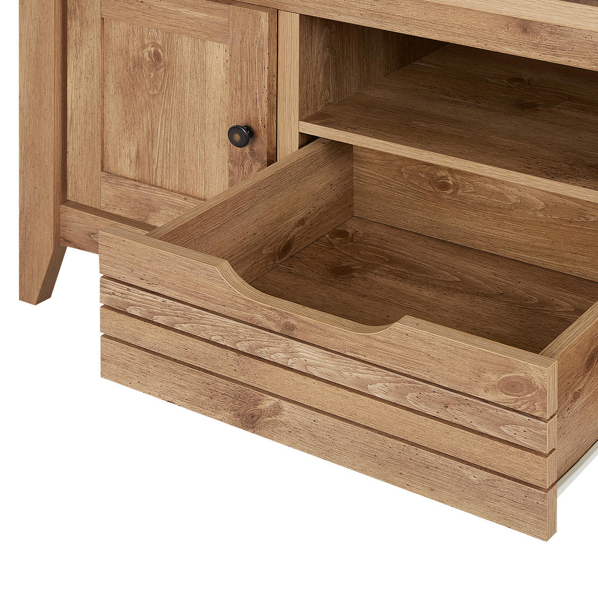 TV-MÖBEL Hellbraun AGORA 43/138/60 cm - Hellbraun, Holzwerkstoff (138/60/43cm) - Beliani
