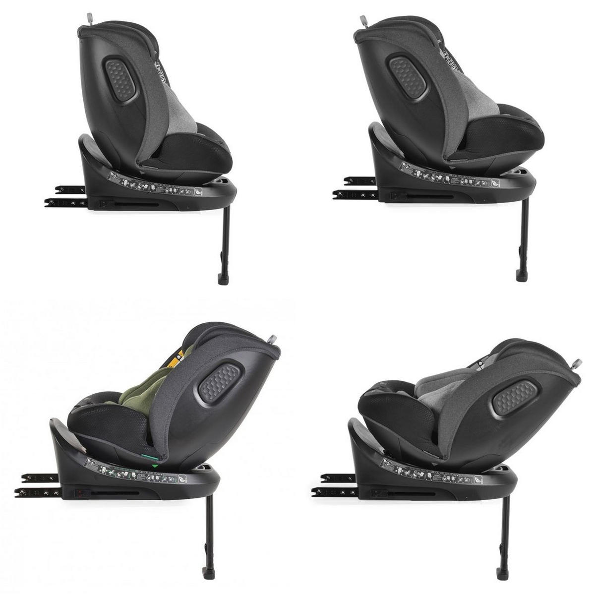 KINDERSITZ Hoku i-Size grün (40-150cm) Gruppe 0+/1/2/3, Isofix, Stützfuß - Grün, Kunststoff (44/60/52cm) - Cangaroo