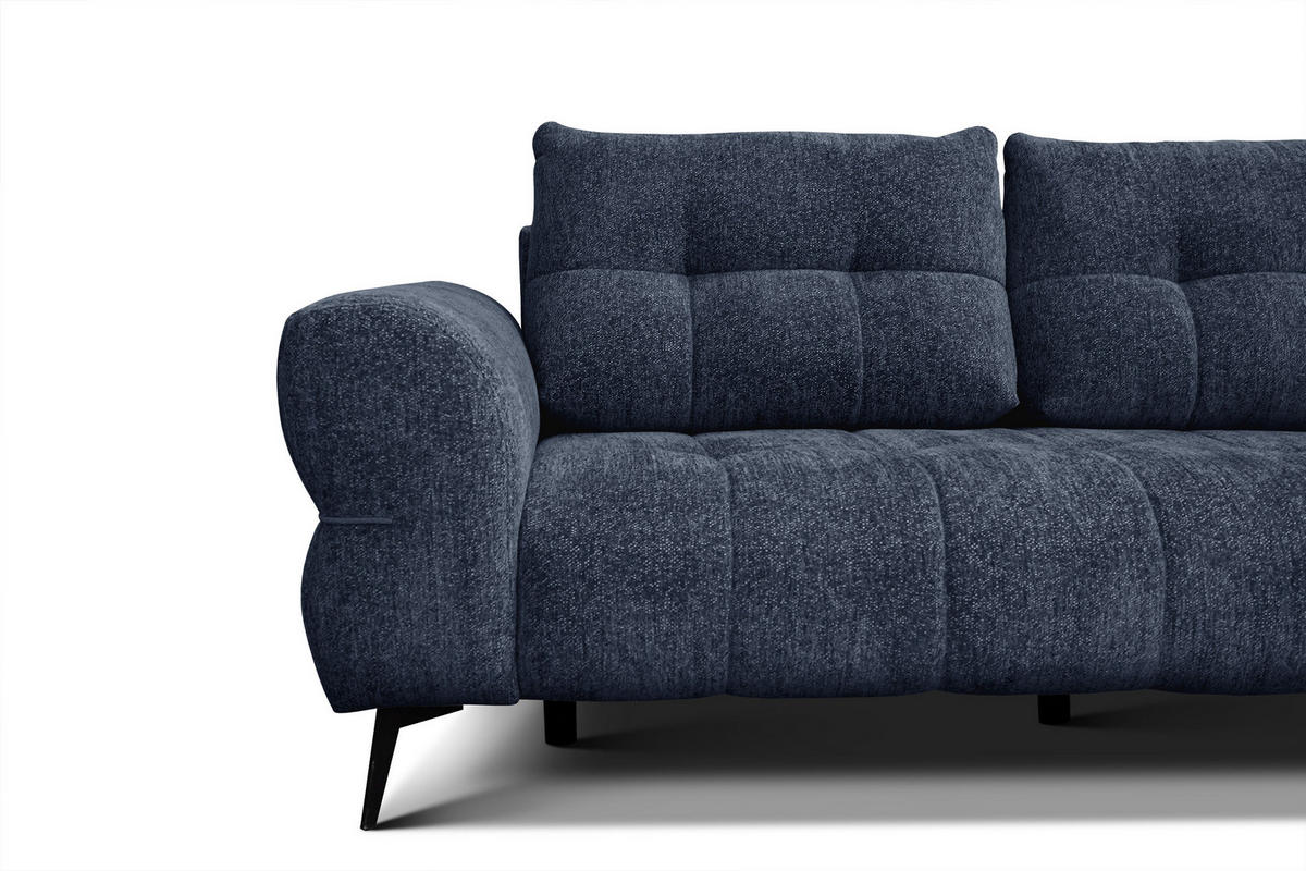 SOFA SALVINI 3-Sitzer, dunkelblau - Dunkelblau, Holz/Textil (237/88/99cm) - Courtois Laville