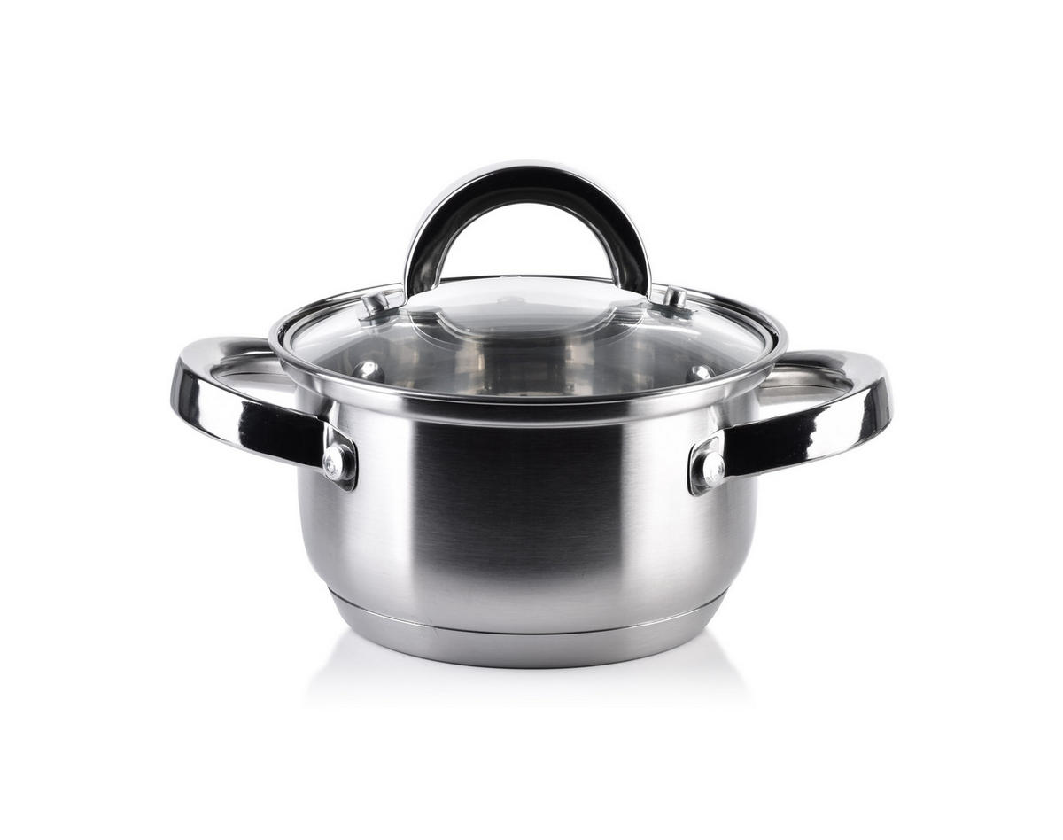 TOPF Basic Kitchen Silber 15.5/15.5/10 cm Metall - Silberfarben, Metall (15.5cm) - Mondex