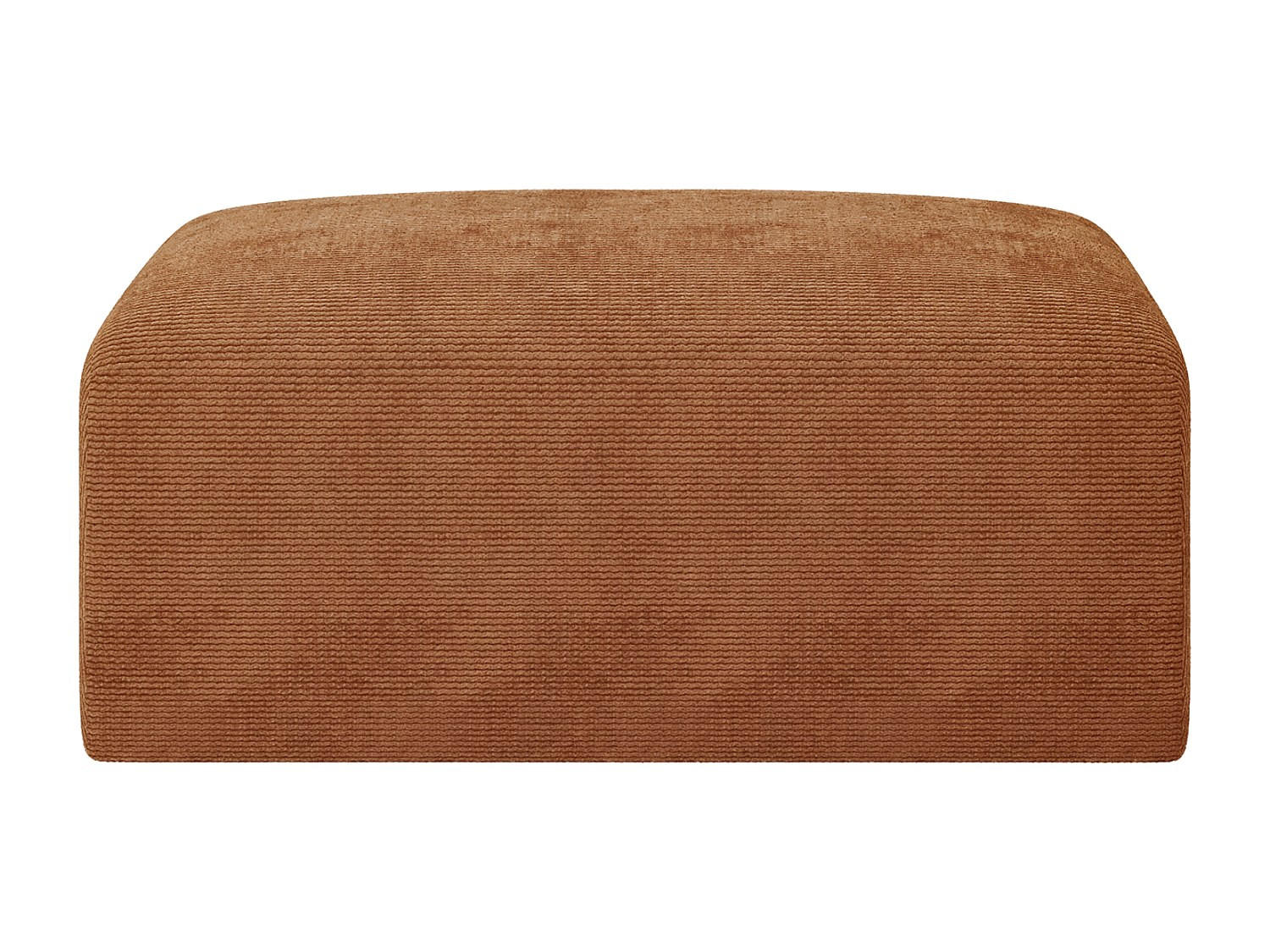 SITZHOCKER - 1 Person - samt - terracotta Pogni - Terracotta, Textil (75/45/75cm) - Vente-Unique