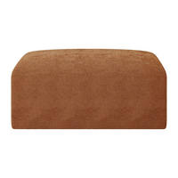 SITZHOCKER - 1 Person - samt - terracotta Pogni - Terracotta, Kunststoff/Textil (75/45/75cm) - Vente-Unique