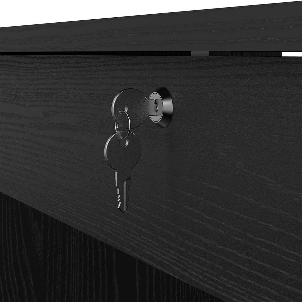 SCHREIBTISCH, FunctionPlus, Schwarz, Holzwerkstoff, 110 x 49 x 76 cm - Schwarz, Holzwerkstoff (49/110/76cm) - ebuy24
