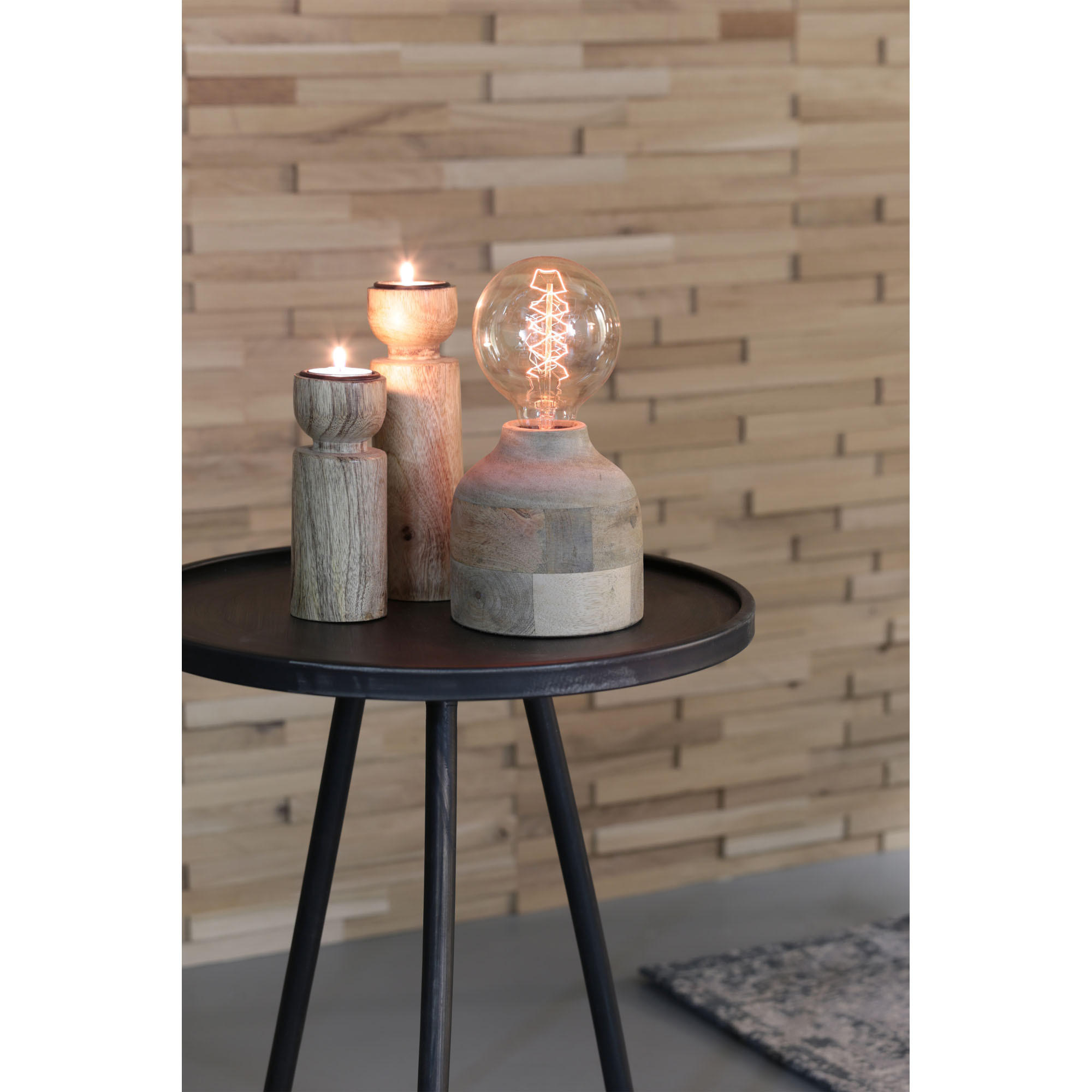 BEISTELLTISCH ENVIRA Grau 39.5/39.5/50.5 cm - Grau, Metall (39.5/39.5/50.5cm) - Light & Living