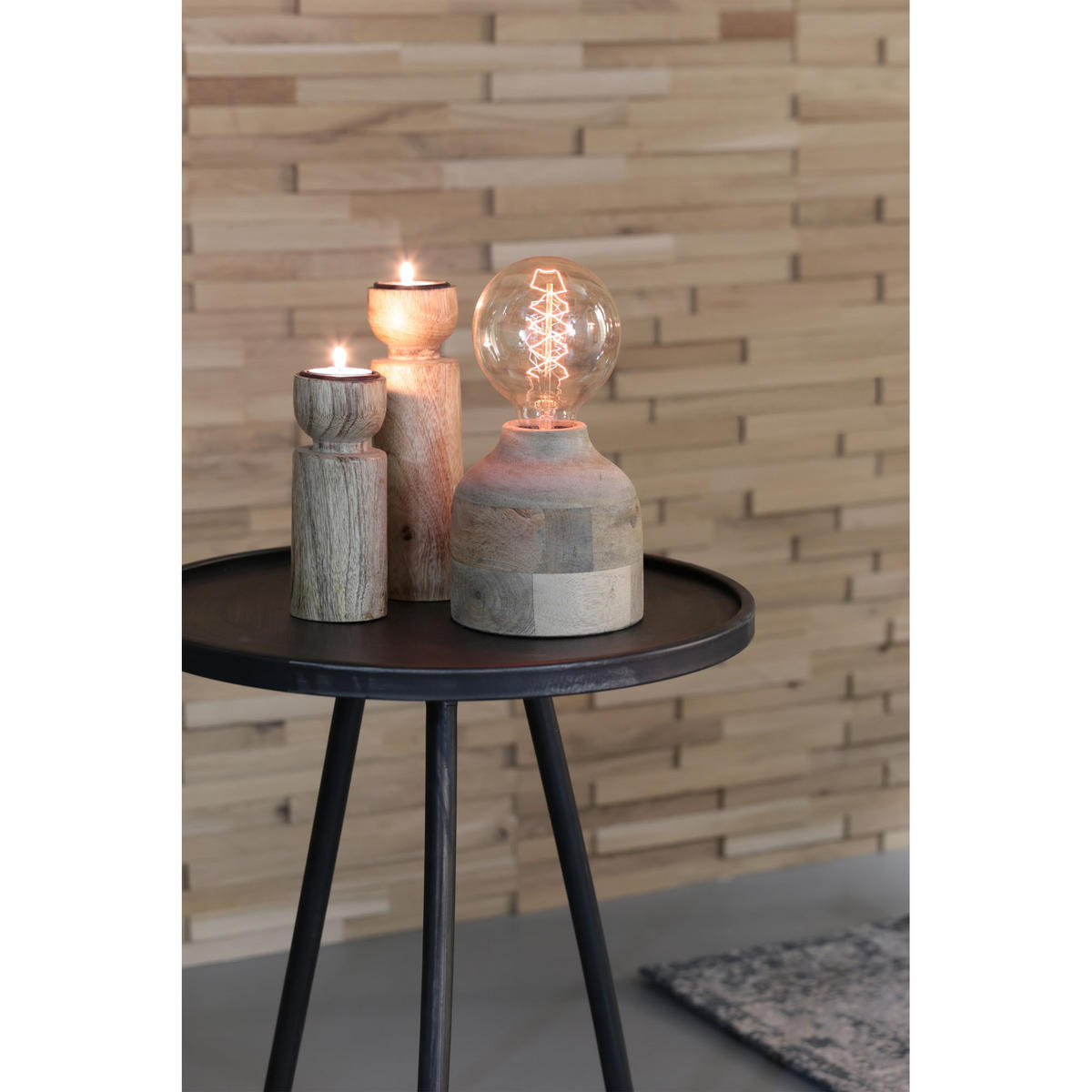 BEISTELLTISCH ENVIRA Grau 39.5/39.5/50.5 cm - Grau, Metall (39.5/39.5/50.5cm) - Light & Living