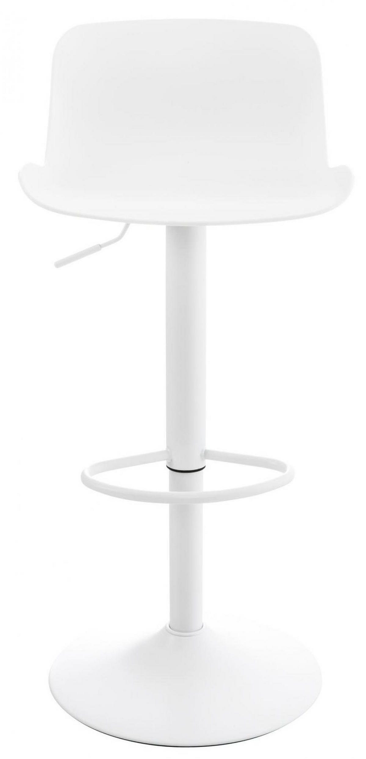 BARHOCKER 4er Set Kunststoff weiß - Weiß, Kunststoff/Metall (44/81/44cm) - CLP