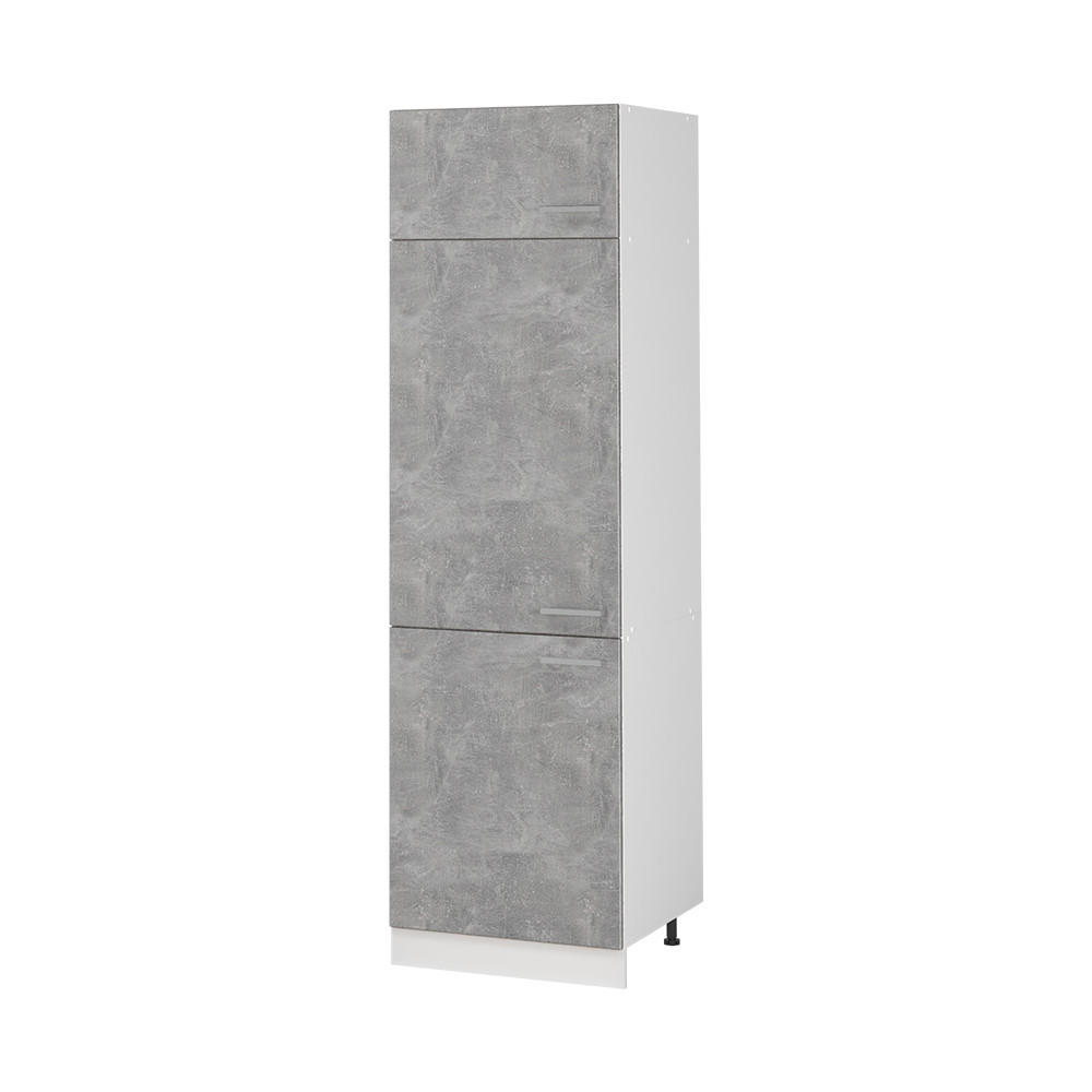 HÖGSKÅP R-Line, betong/Vit, 60 cm Grå, Vit 206.8/60/57.2 cm