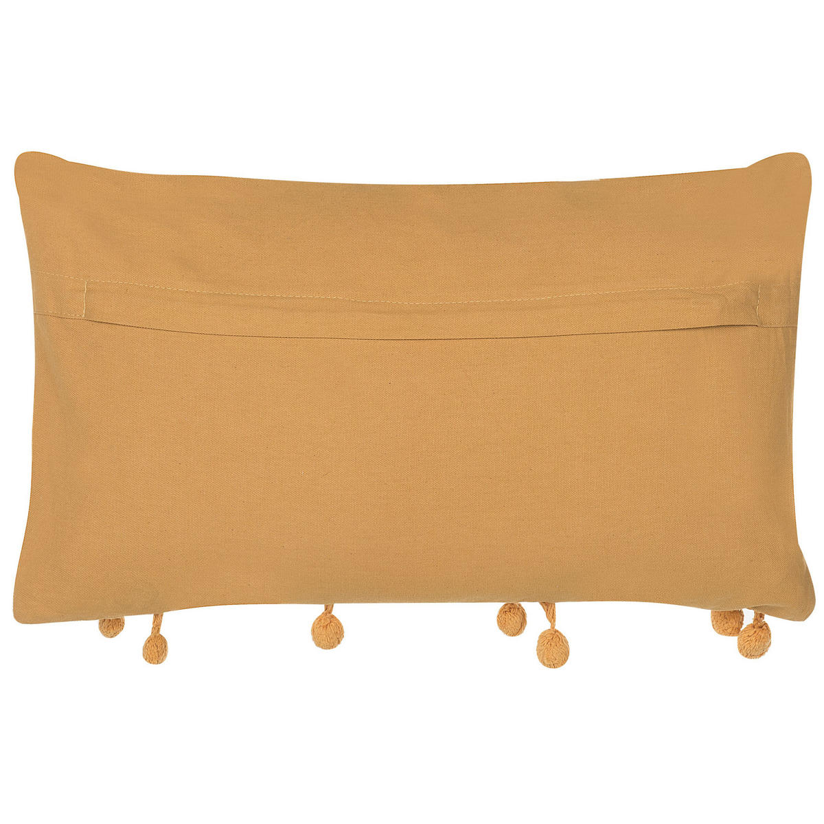 DEKOKISSEN 2er-Set Senfgelb 30/50 cm Ayroor 2Er Set - Dunkelgelb, Naturmaterialen/Textil (30/50cm) - Beliani