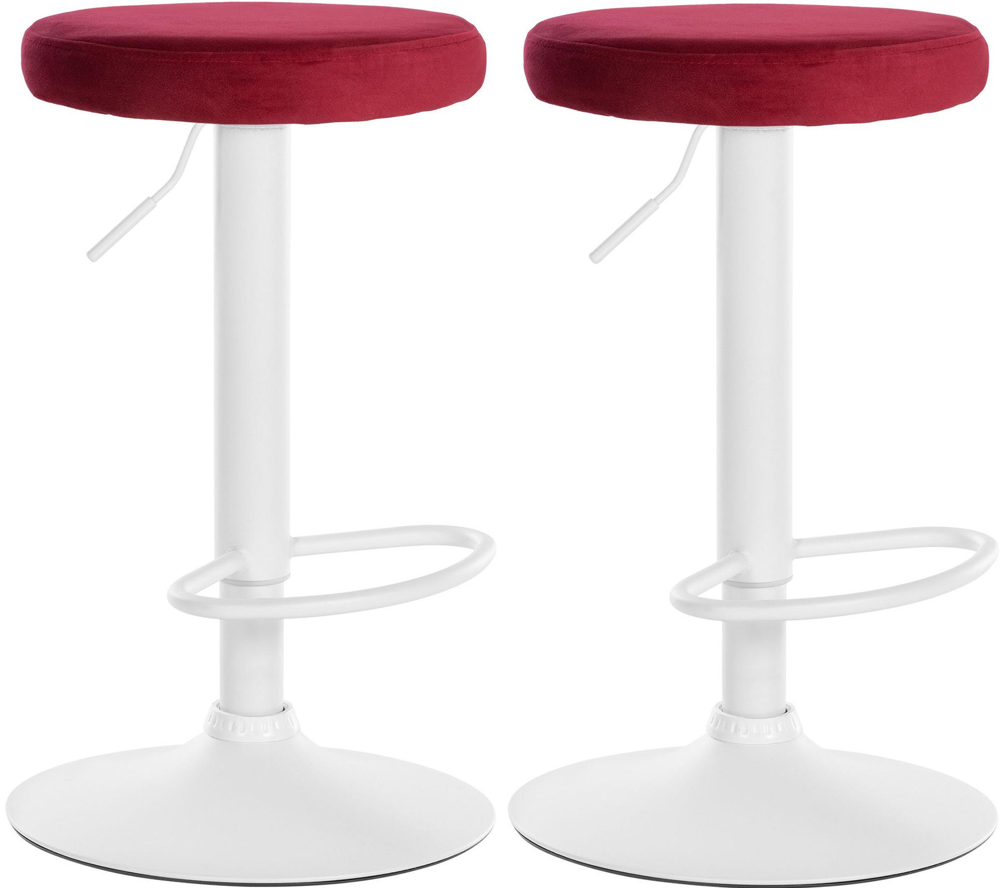 BARHOCKER Ponte Set 38,5x38,5x60-81 cm Rot - Rot, Textil (38.5/60/38.5cm) - furnicato