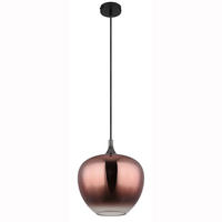 LED HÄNGELEUCHTE Glas Kupfer Schwarz Chrom - Kupferfarben, Glas (29/29/120cm) - Globo Lighting